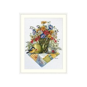 Merejka Borduurpakket Wilde bloementhee