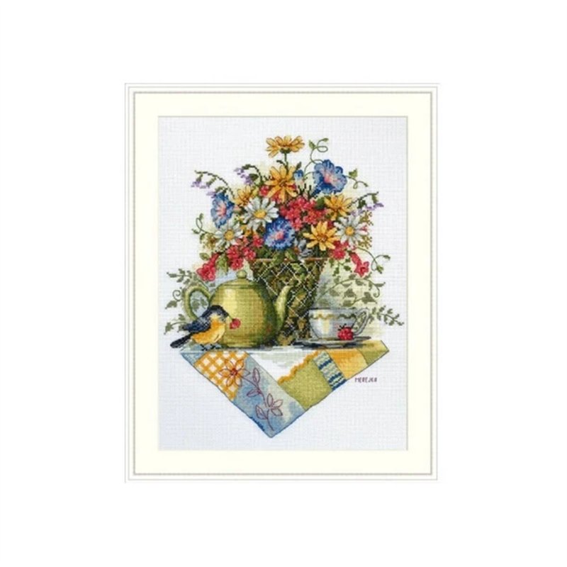 Stickset über die Wildblume Tee