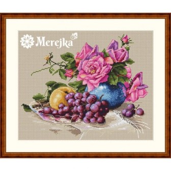 Merejka Kit de broderie Nature morte au raisin