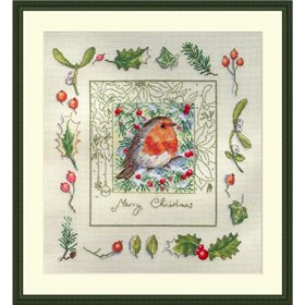 Stickset über die Das Weihnachtsrotkehlchen