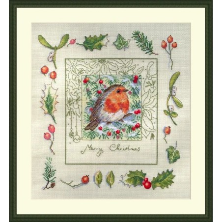 Kit de broderie Le rouge-gorge de Noël