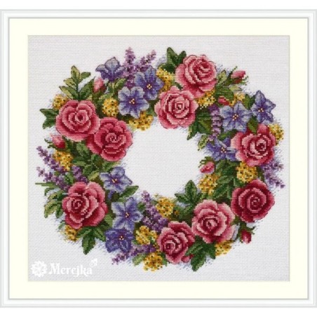 Merejka Embroidery kit "Rose Wreath"