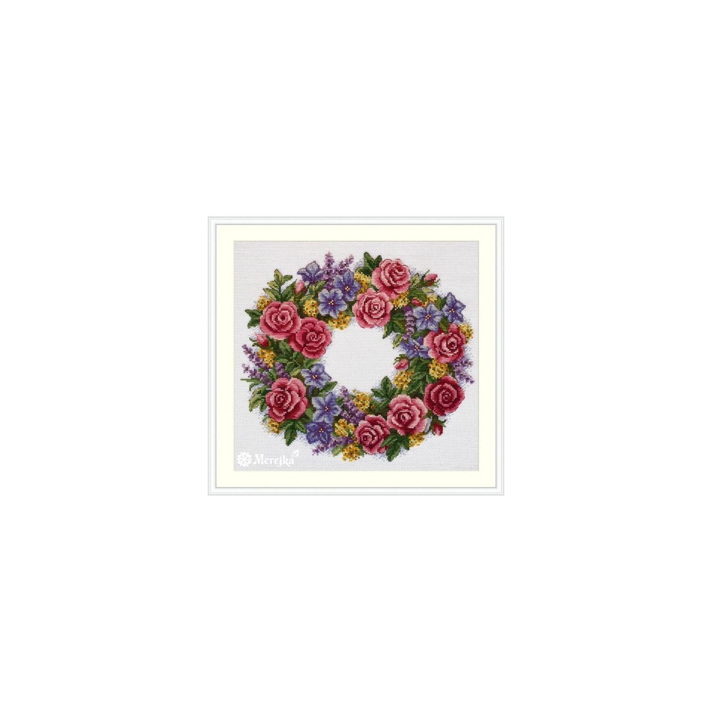 Merejka Embroidery kit "Rose Wreath"