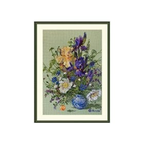 Merejka Borduurpakket Irissen en wilde bloemen