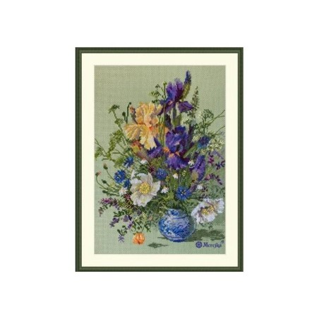 Merejka Embroidery kit "Irises and Wildflowers"
