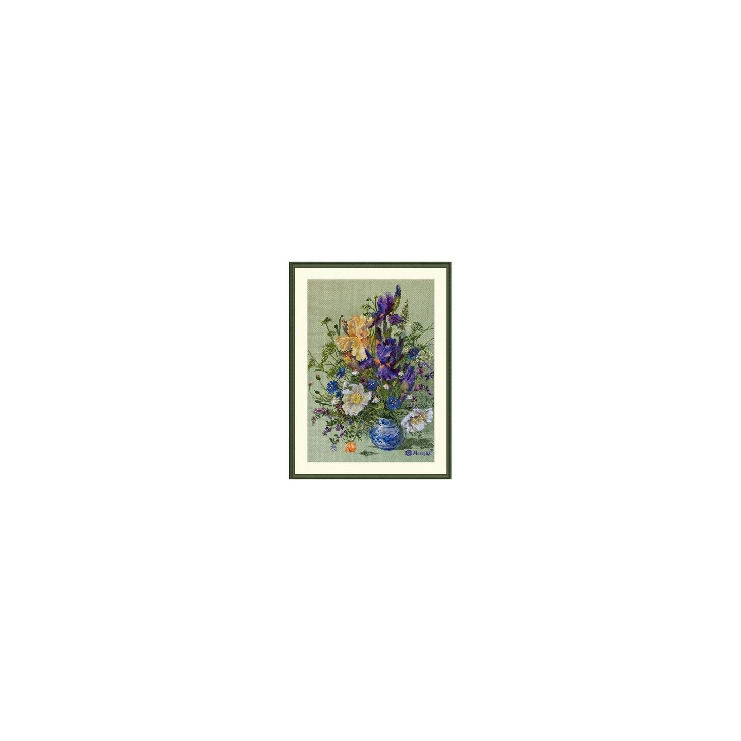 Merejka Kit de broderie « Iris et fleurs sauvages »