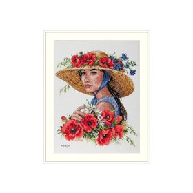 Merejka Kit de broderie « Chapeau fleuri »