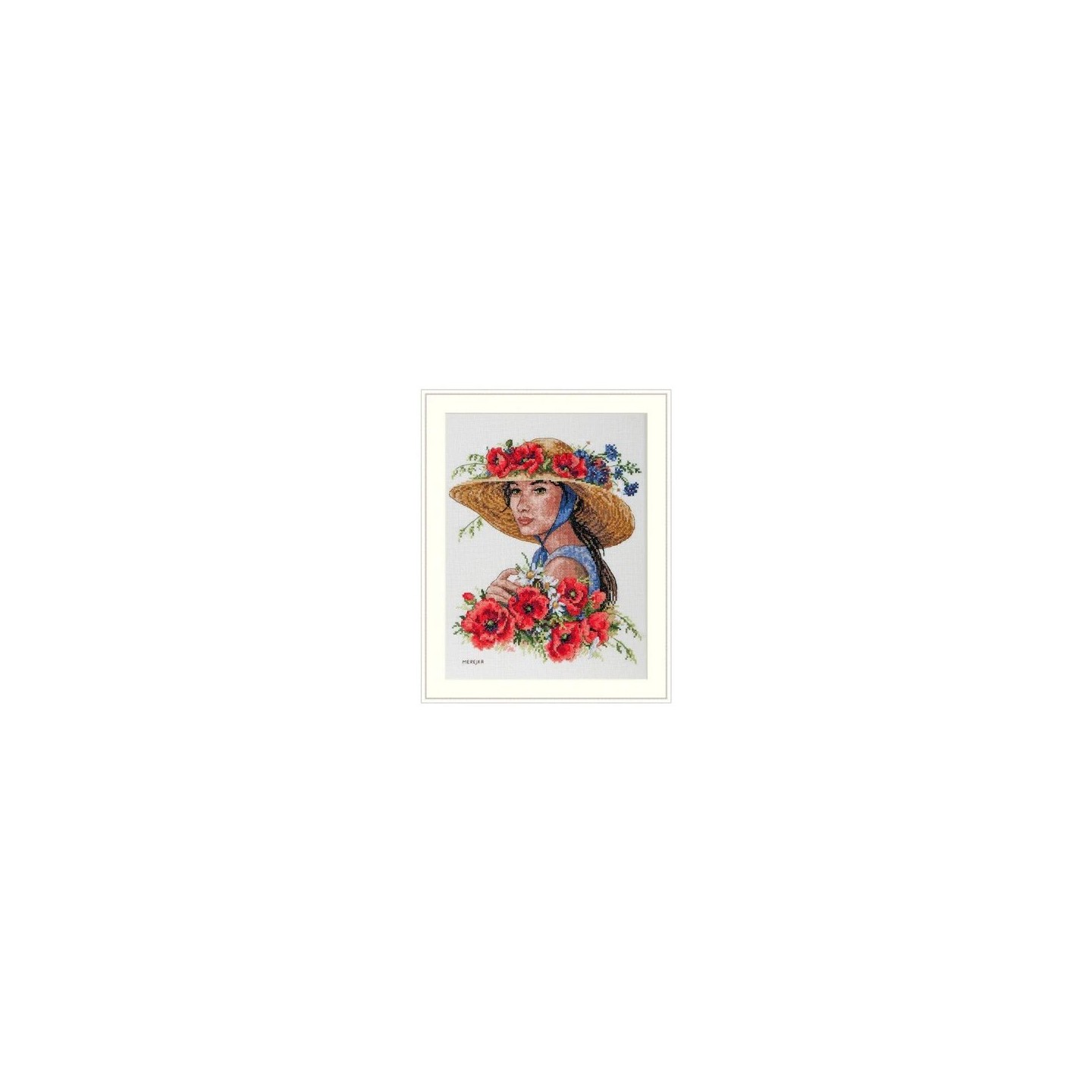 Merejka Kit de broderie « Chapeau fleuri »