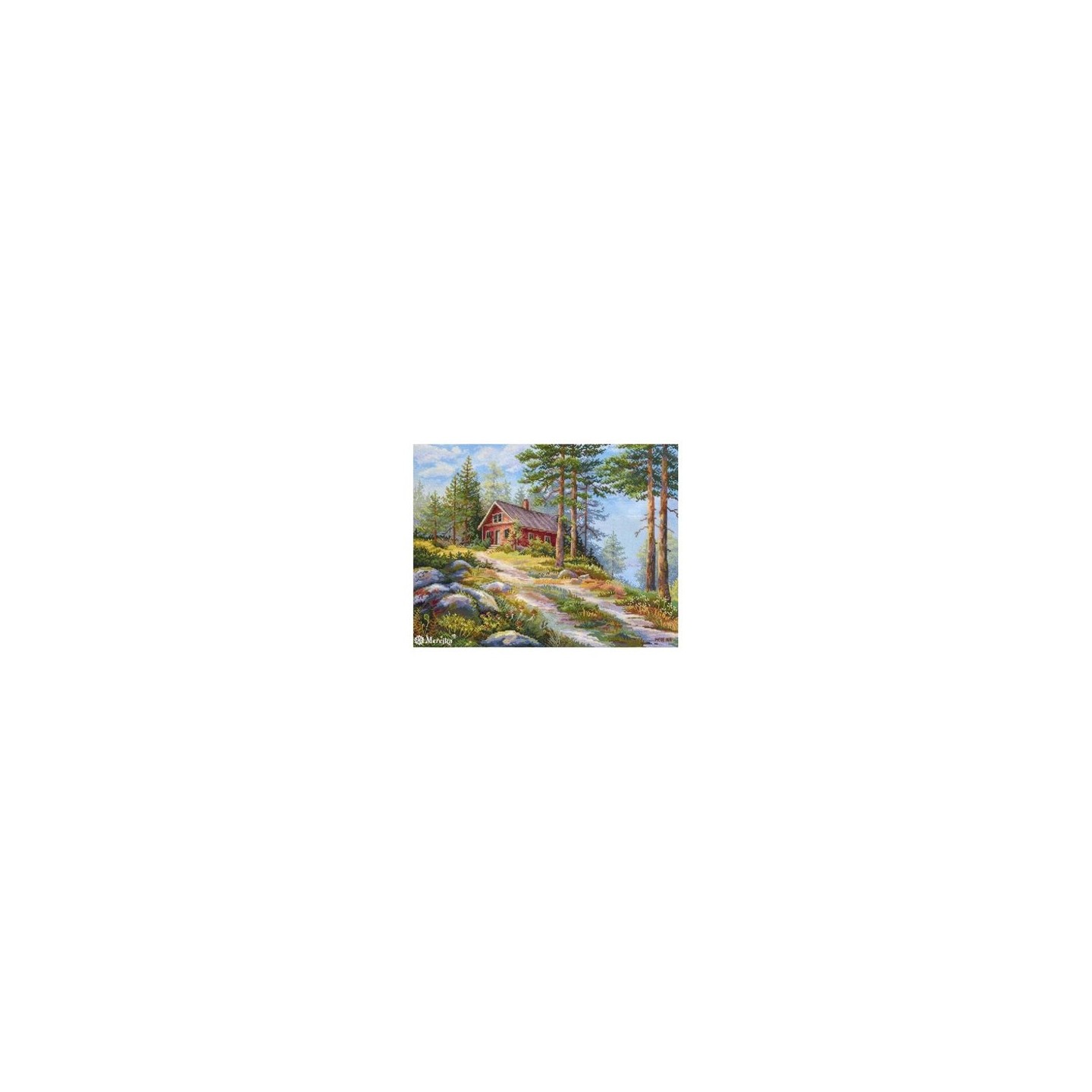 Merejka Embroidery kit "Red Cabin in the Woods"