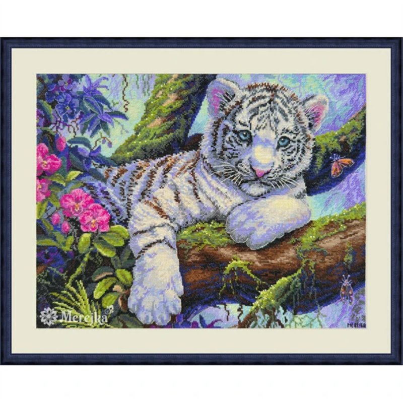 Kit de broderie Tigre blanc Kit de broderie Tigre blanc