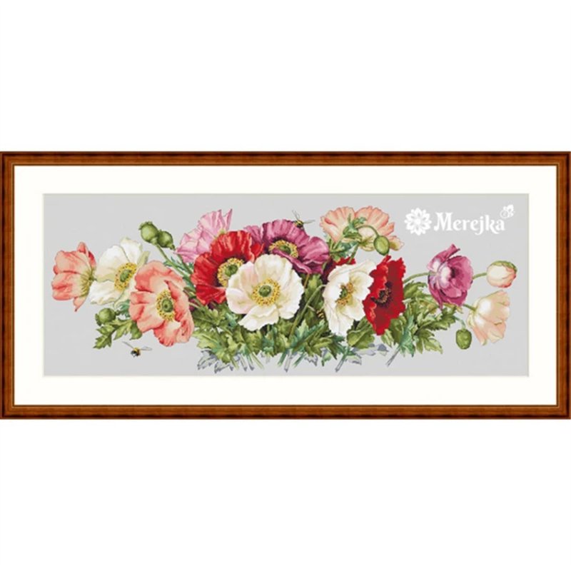 Stickset über die Mohn