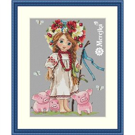 Merejka Embroidery kit Shepherd Girl