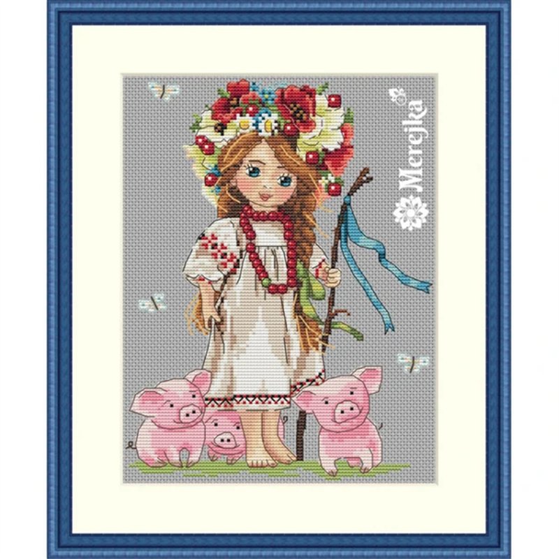 Embroidery kit Shepherd Girl