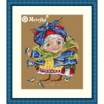 Merejka Embroidery kit Blue Titmouse