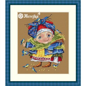 Merejka Stickset über die Blaumeise
