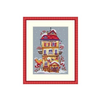 Merejka Borduurpakket Winterhuis 