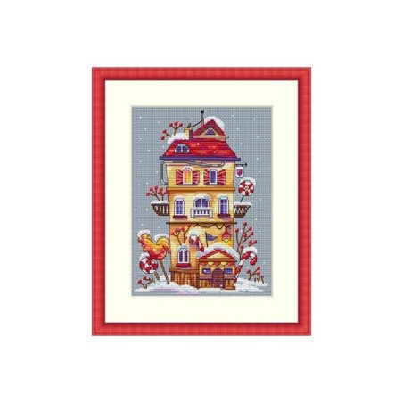 Merejka Kit de broderie Maison d'hiver