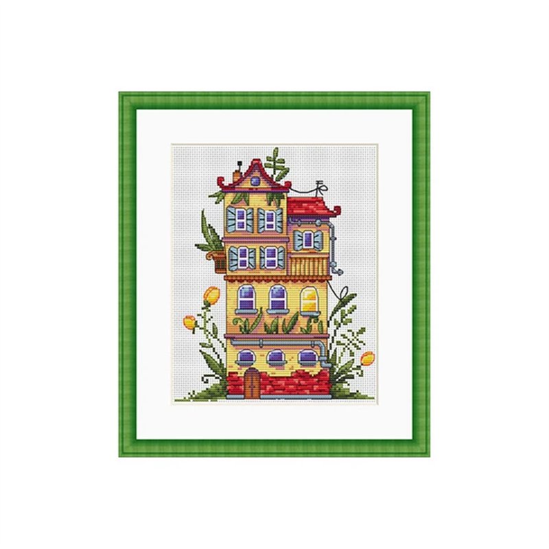 Kit de broderie Maison de printemps Kit de broderie Maison de printemps