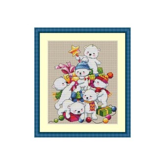 Merejka Kit de broderie Ours de Noël