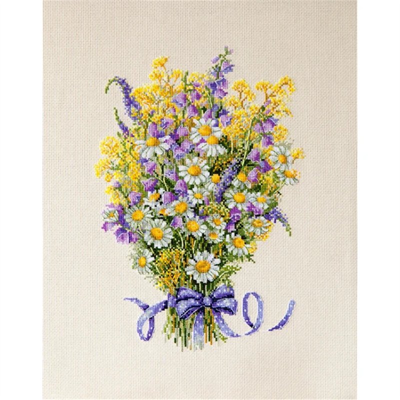 Kit de broderie Fleurs d'été Kit de broderie Fleurs d'été