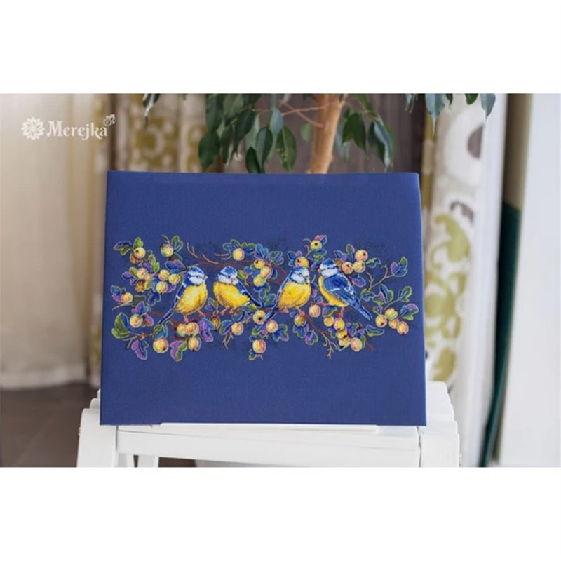 Embroidery kit Titmouses