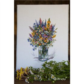Merejka Embroidery kit Thistle Bouquet