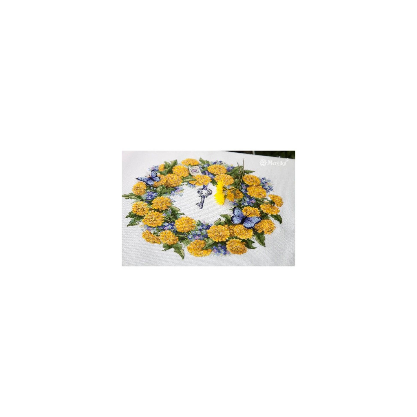 Merejka Kit de broderie Couronne de pissenlits