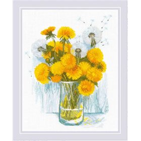 Embroidery kit Sunny Dandelions Embroidery kit Sunny Dandelions