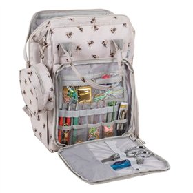Strick- und Häkelrucksack Bienen