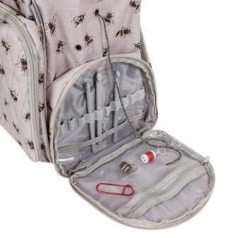 Strick- und Häkelrucksack Bienen