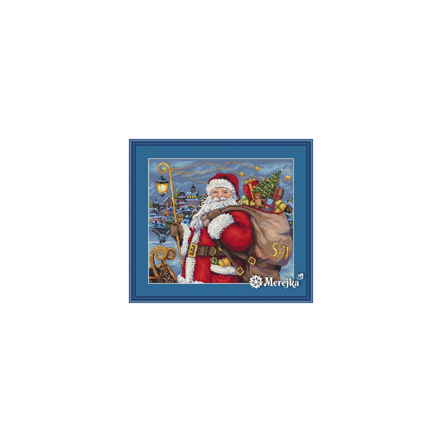 Kit de broderie Le Père Noël arrive
