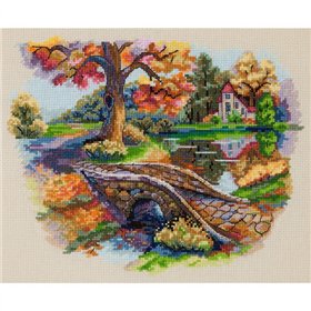 Stickset über die Herbstlandschaft