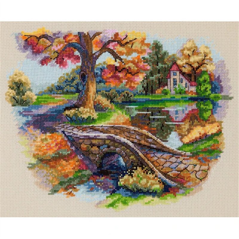 Stickset über die Herbstlandschaft
