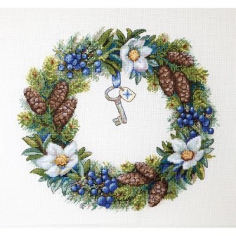 Kit de broderie Couronne d'hiver