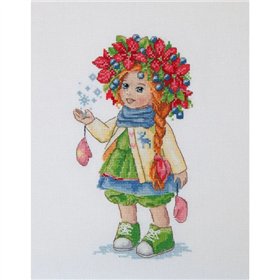 Kit de broderie Fille d'hiver