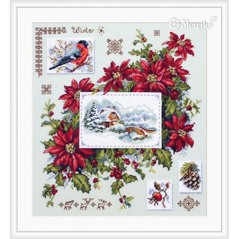 Kit de broderie Échantillon d'hiver Kit de broderie Échantillon d'hiver