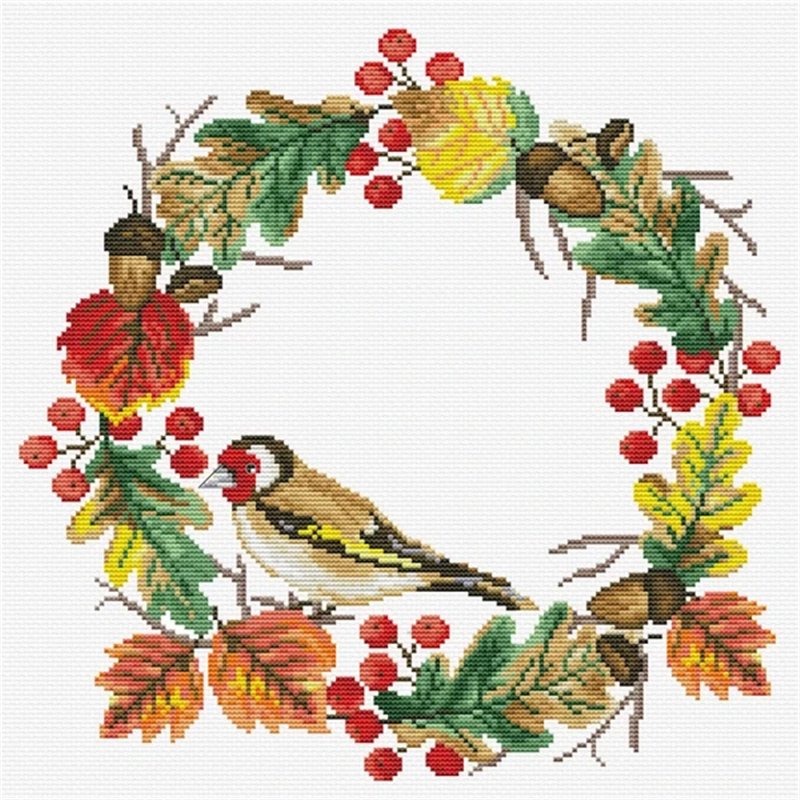Stickset Herbstkranz