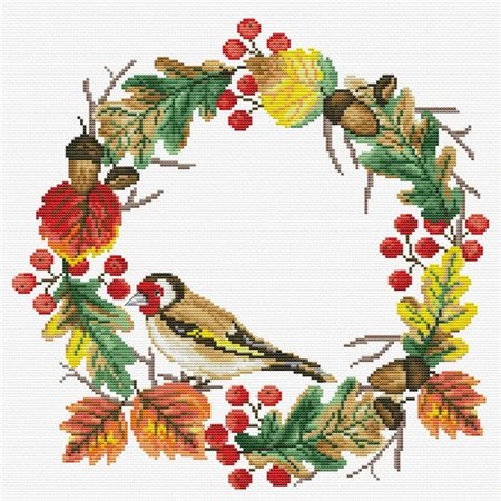Stickset Herbstkranz