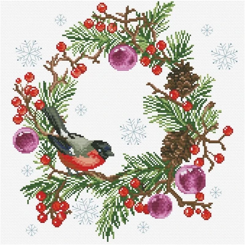 Stickset Winterkranz