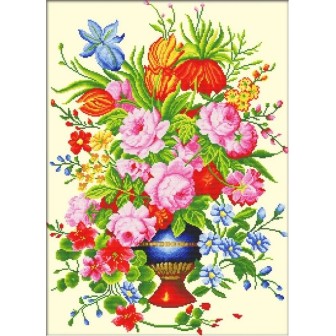 Kit de broderie Composition florale élégante
