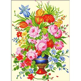 Kit de broderie Composition florale élégante