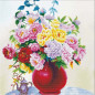 Borduurpakket Centifolia rozen in een vaas