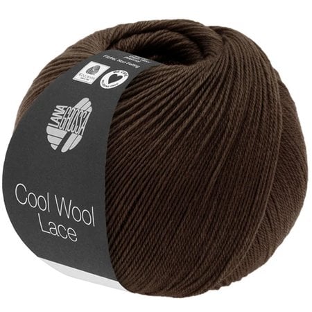 Lana Grossa Cool Wool Lace Zwartbruin 57