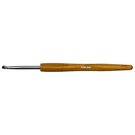 Wollhäkelnadeln mit Holz-Griff 4,5 mm