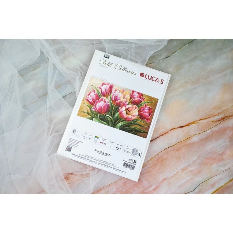 Borduurpakket Sierlijke Tulpen Borduurpakket Sierlijke Tulpen