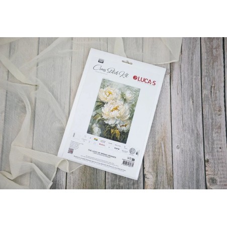 Embroidery kit The Light of Spring Peonies