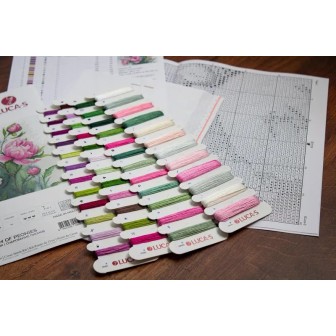 Luca-S Kit de broderie Le Charme des Pivoines