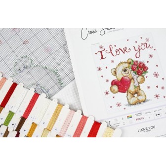 Luca-S Kit de broderie Je T'aime