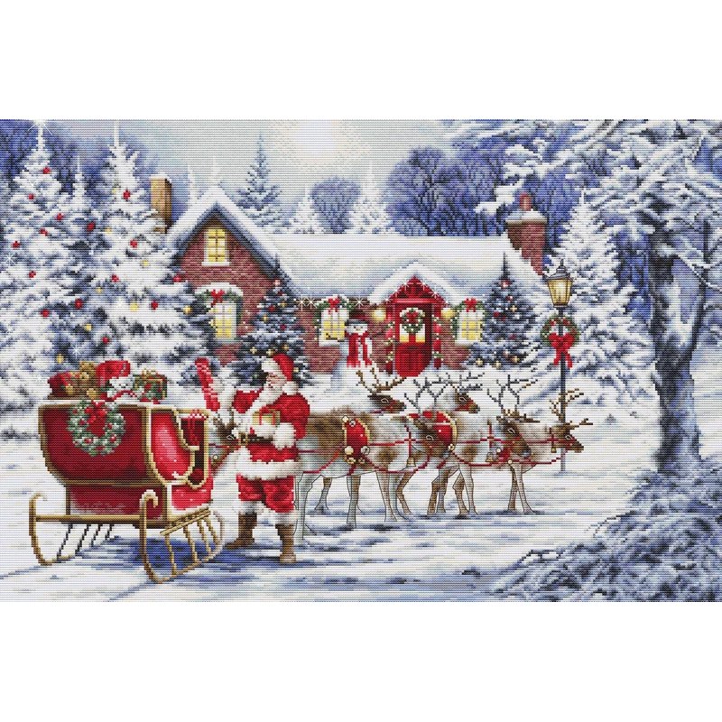 Embroidery kit Santa's Visit Embroidery kit Santa's Visit