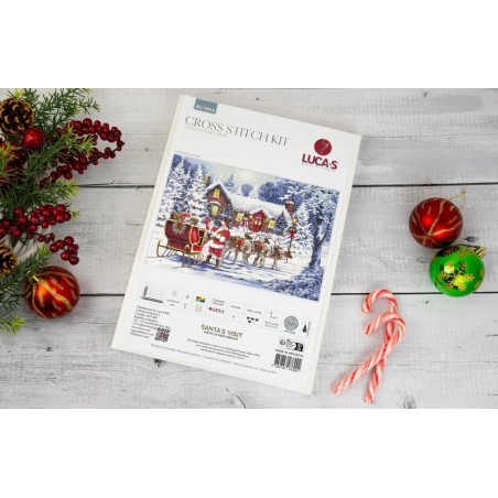 Borduurpakket Kerstman op bezoek